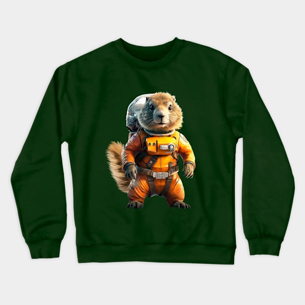 groundhog from space  sidereal Crewneck Sweatshirt by enyeniarts